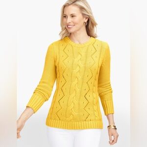 Talbots Cableknit Crewneck Sweater, XL